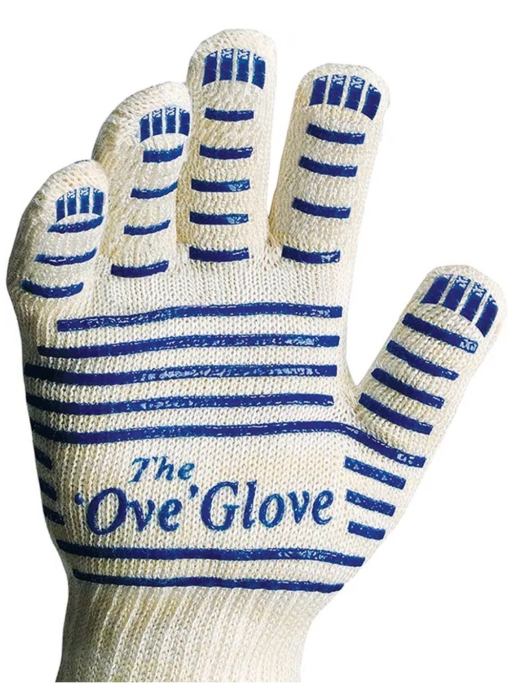 Ove Glove White & Blue Heat-Resistant Oven Gloves — Set of 2